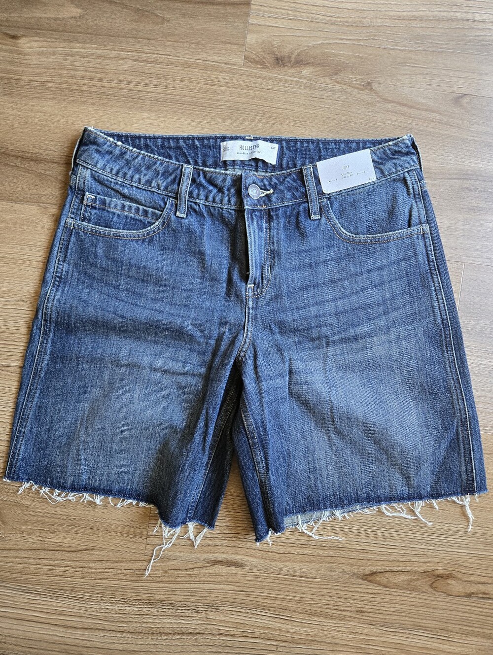 Hollister Low Rise Baggy Fit Off Denim Jorts Women's 10 W30 Blue 5-Pocket